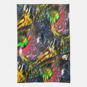 アーバンアートによるカラフルインスパイア仮想アートのミックス キッチンタオル (縦)