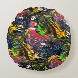 アーバンアートによるカラフルインスパイア仮想アートのミックス ラウンドクッション