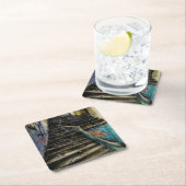 アーバンアートオンステアウェイストゥン建物 スクエアペーパーコースター (インサイチュ)