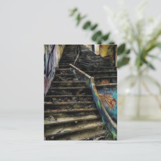 アーバンアートオンステアウェイストゥン建物 ポストカード (スタンド正面)