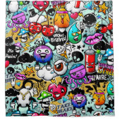 アーバンアートグラフィティ シャワーカーテン (正面)