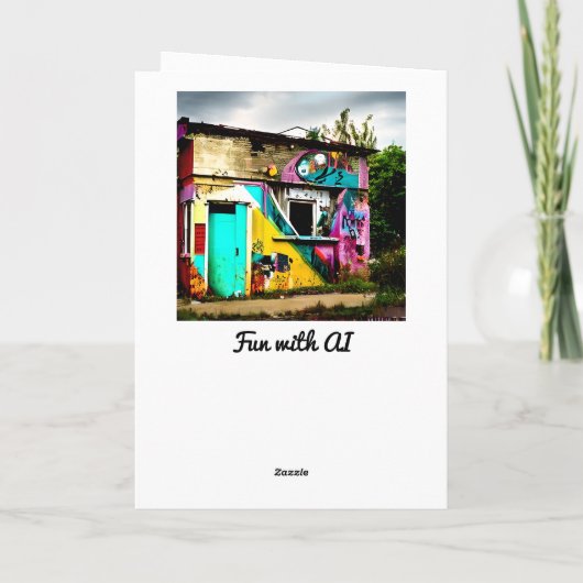 アーバンアート放棄グラフィティ建物 カード (裏面)