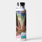 アーバンアート |瞑想かわいらしを行う女性 ウォーターボトル (右面)