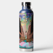 アーバンアート |瞑想かわいらしを行う女性 ウォーターボトル (左面)