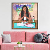アーバンアート |瞑想かわいらしを行う女性 キャンバスプリント (インサイチュ (リビング))