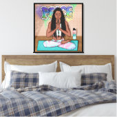 アーバンアート |瞑想かわいらしを行う女性 キャンバスプリント (インサイチュ (寝室))