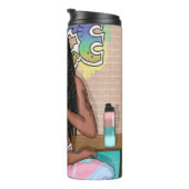 アーバンアート |瞑想かわいらしを行う女性 タンブラー (回転右)