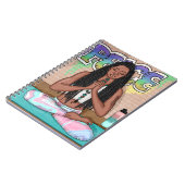 アーバンアート |瞑想かわいらしを行う女性 ノートブック (左側)