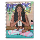 アーバンアート |瞑想かわいらしを行う女性 ノートブック (正面)