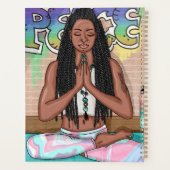 アーバンアート |瞑想かわいらしを行う女性 プランナー手帳 (裏面)