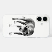 アーバンインクドッグ – ピットブルミックス視線 Case-Mate iPhoneケース (裏面 (横))