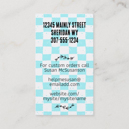 アーバンインディ漫画パティシエベーキングつや消しb... 名刺 (裏面)