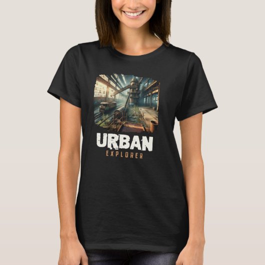 アーバンエクスプローラ、旧建物URBEX、廃墟 Tシャツ (正面)