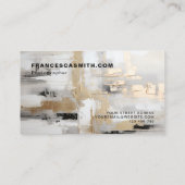 アーバンエレガンス：抽象芸術融合B&W&金ゴールド 名刺 (裏面)