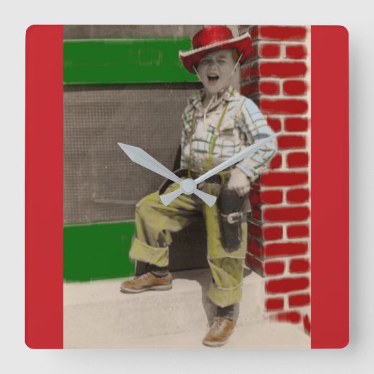 アーバンカウボーイ スクエア壁時計 (正面)