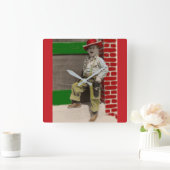 アーバンカウボーイ スクエア壁時計 (ホーム)