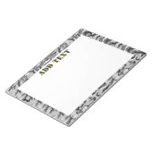 アーバンカモフラージパターン – ブラック&グレー ノートパッド (アングル)