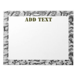 アーバンカモフラージパターン – ブラック&グレー ノートパッド