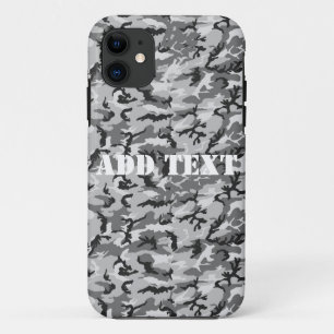 アーバンカモフラージパターン – ブラック&グレー iPhone 11 ケース