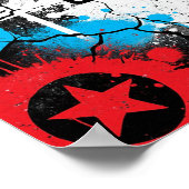 アーバンカラフルグラフィティカスタム引用文 ポスター (角)