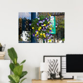 アーバンカラフルバスケットヴィオラソベットパンジーポスター ポスター (ホームオフィス)