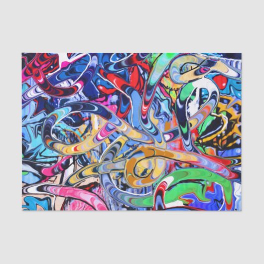 アーバンカラフル抽象芸術スピンアート 薄葉紙 (正面)