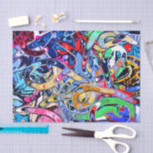 アーバンカラフル抽象芸術スピンアート 薄葉紙 (クラフト)