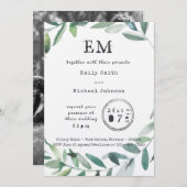 アーバンガーデンのチャーム - ラスティックリーフタイプセットクラフト 招待状 (正面/裏面)