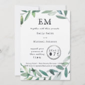 アーバンガーデンのチャーム - ラスティックリーフ タイプセット クラフト 招待状 (正面)