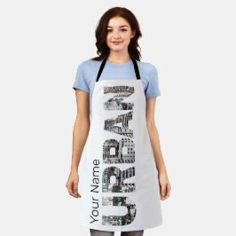 アーバンキャピタルレタリングアーバンピープルヴィンテージデザイン エプロン