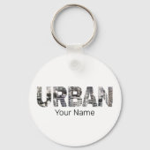 アーバンキャピタルレタリングアーバンピープルヴィンテージデザイン キーホルダー (正面)