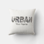アーバンキャピタルレタリングアーバンピープルヴィンテージデザイン クッション (裏面)