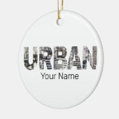 アーバンキャピタルレタリングアーバンピープルヴィンテージデザイン セラミックオーナメント (左)