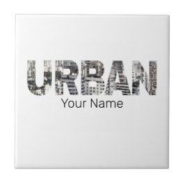 アーバンキャピタルレタリングアーバンピープルヴィンテージデザイン タイル