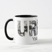 アーバンキャピタルレタリングアーバンピープルヴィンテージデザイン マグカップ (左)