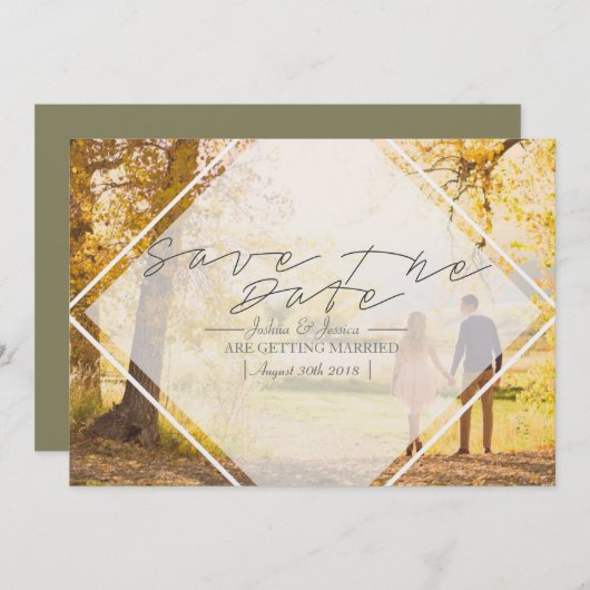 アーバンキュラシックオーバーレイ |写真の保存日付 セーブザデート (正面/裏面)