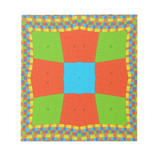 「アーバンキルト」ヨーロッパ幾何学模様アート ノートパッド (正面)