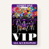 アーバンクラブヒップホップダンススウィート16 VIPパス バッジ (正面)