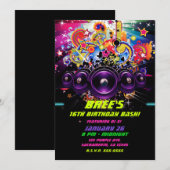 アーバンクラブヒップホップDJダンスパーティー 招待状 (正面/裏面)