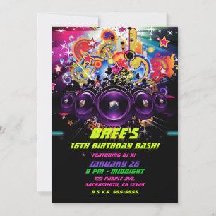 アーバンクラブヒップホップDJダンスパーティー 招待状