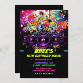 アーバンクラブヒップホップDJ踊りダンスパーティー 招待状 (正面/裏面)