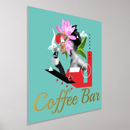 アーバンクールコーヒーバーコラージュ 箔ポスター (レイダウン)