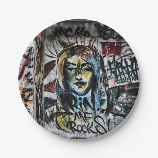 アーバンクールモダングラフィティ通りアート ペーパープレート (正面)