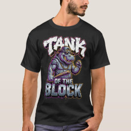 アーバングラフィティのカブトムシタンクのブロック壁アート Tシャツ