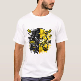 アーバングラフィティキャットデザイン Tシャツ