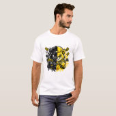 アーバングラフィティキャットデザイン Tシャツ (正面フル)