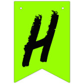 アーバングラフィティグリーンブラックハッピーバースデー バンティングフラッグ (第2の旗)