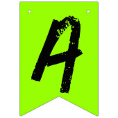 アーバングラフィティグリーンブラックハッピーバースデー バンティングフラッグ (第3の旗)