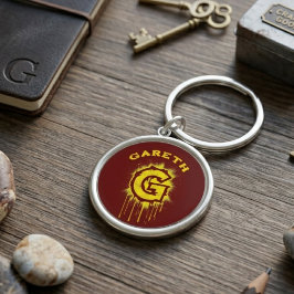 アーバングラフィティモノグラムキーチェーン - 文字"G" キーホルダー