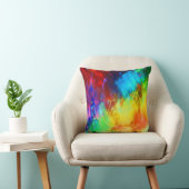 アーバングラフィティレインボーカラーカラフル抽象芸術 クッション (椅子)